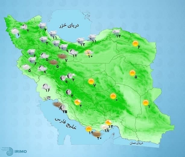 آسمان پایتخت امروز هم بارانی است