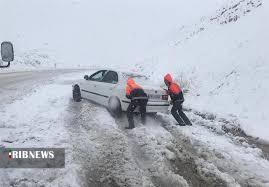 اسکان 20 مسافر گرفتار در برف در جاده های کردستان