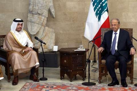 دیدار وزیر امور خارجه قطر با مقامات لبنان