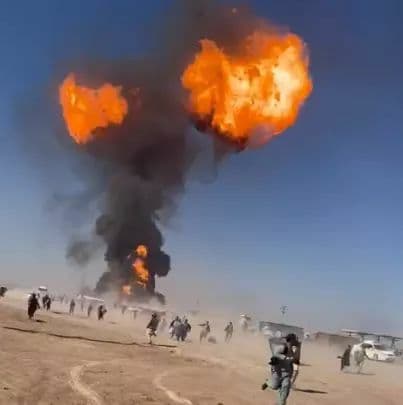 آتش سوزی گسترده در گمرک مرزی افغانستان با ایران