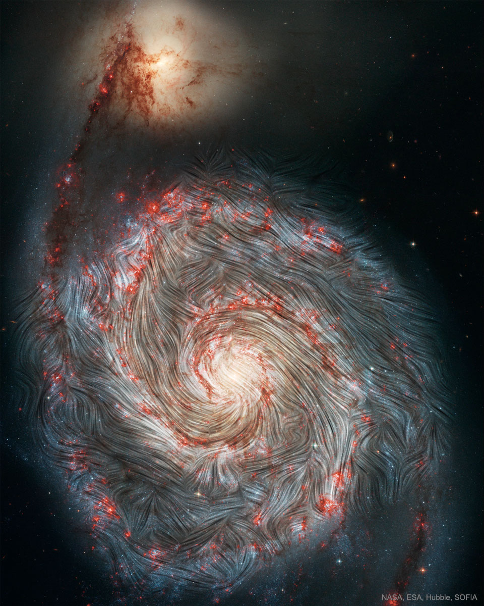 تصویر تماشایی از میدان مغناطیسی کهکشان