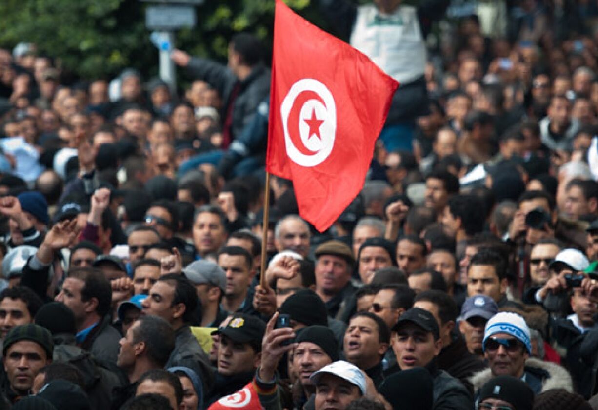تظاهرات مردم تونس در شهرهای مختلف این کشور