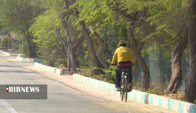 دوچرخه سواری با شعار حمایت از مدافعان سلامت