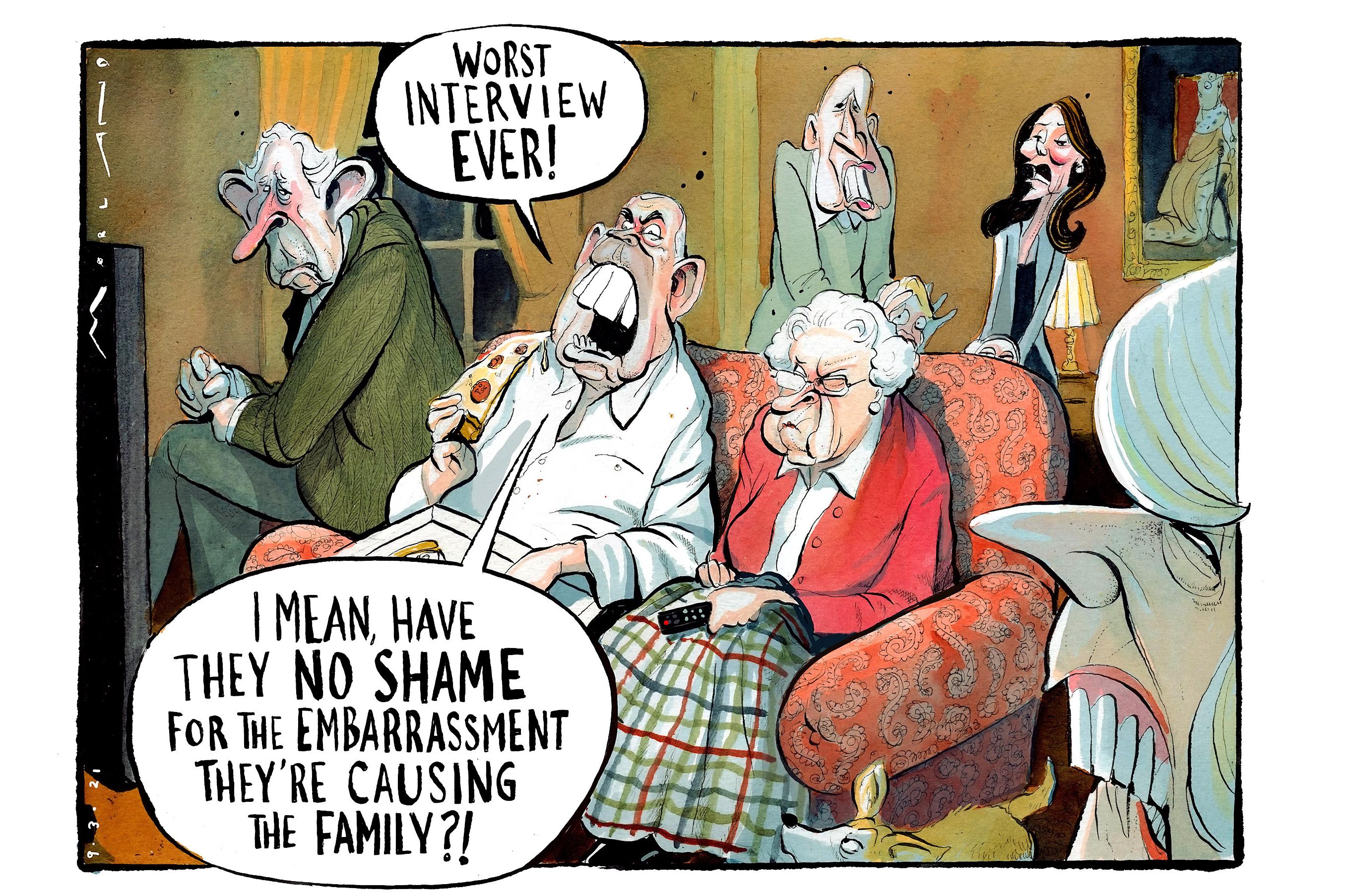 کاریکاتور روزنامه تایمز به رسوایی خاندان سلطنتی انگلیس