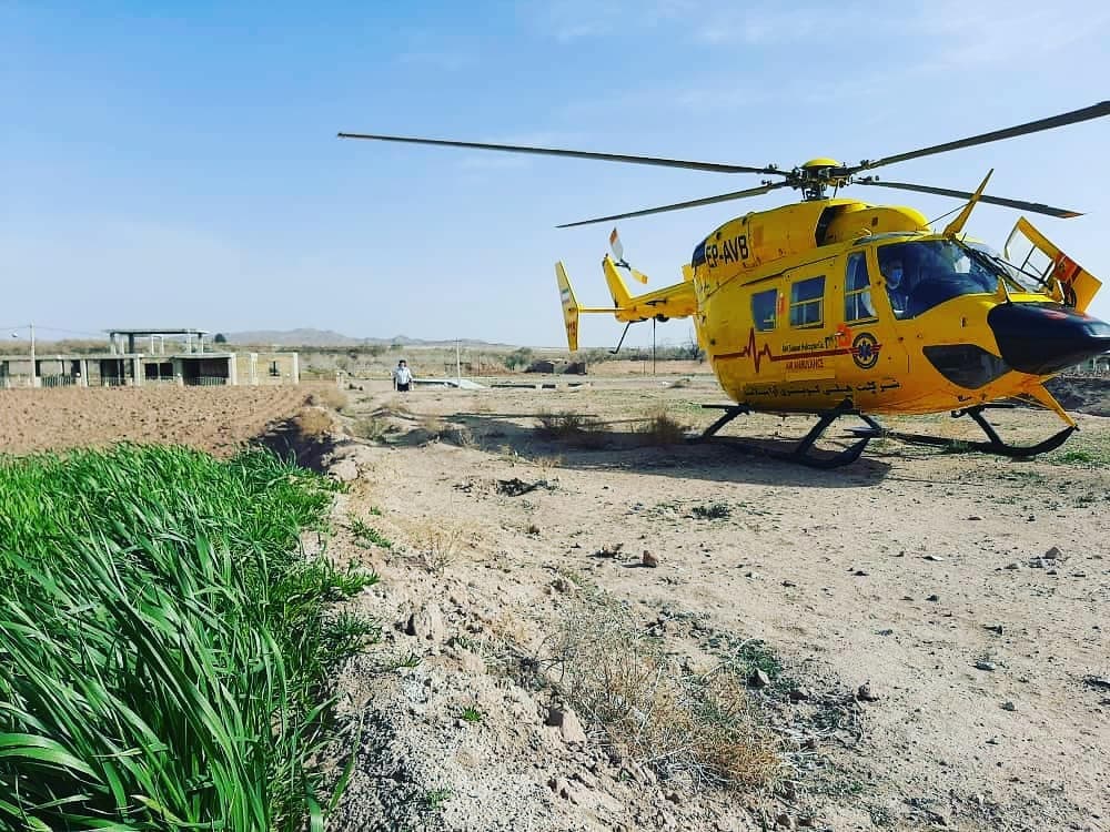 اورژانس هوایی یزد؛ نجات بخش جان کودک دو ساله