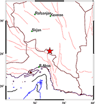 زمین لرزه ۵ ریشتری مرز هرمزگان و کرمان را لرزاند