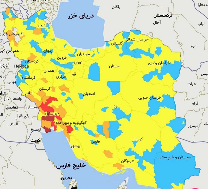 بندر خمیر تنها شهرستان نارنجی کرونایی هرمزگان