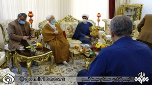 عیادت رئیس دفتر رهبر معظم انقلاب اسلامی در قم از جانبازان