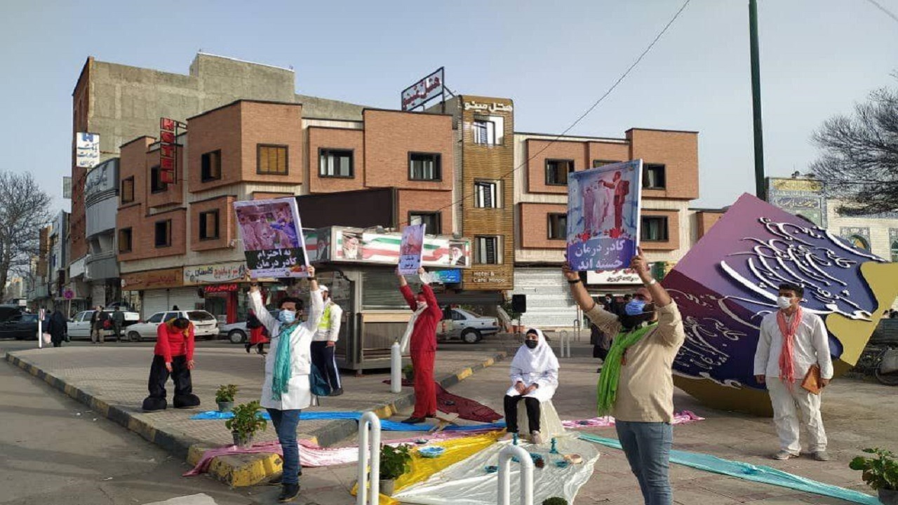 مانور شهروندی «ماسک بزنید» در قزوین+ فیلم