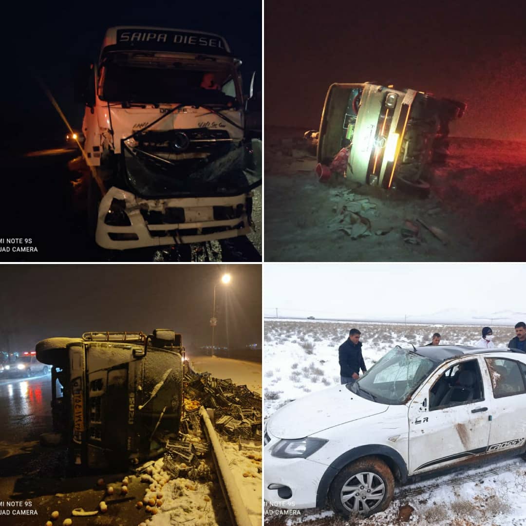 امدادرسانی به ۱۲ خودرو گرفتار شده در برف محور میمه به دلیجان