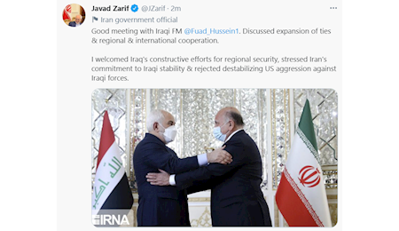 دیدار و گفتگوی وزرای خارجه ایران و عراق