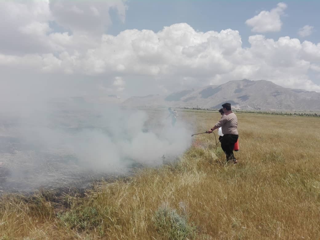 مهار سریع آتش در اراضی منابع طبیعی روستای کورده لارستان