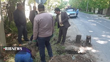 کشف و قطع انشعاب غیر مجاز در روستای سرخاب