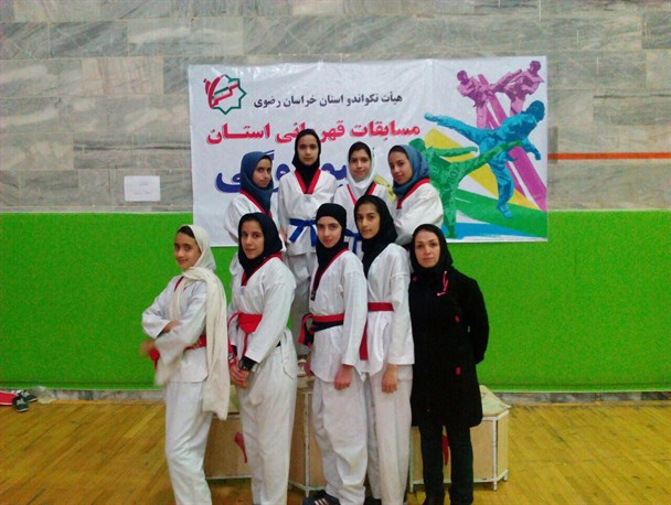 درخشش دختران تکواندوکای چنارانی در مسابقات مجازی استان