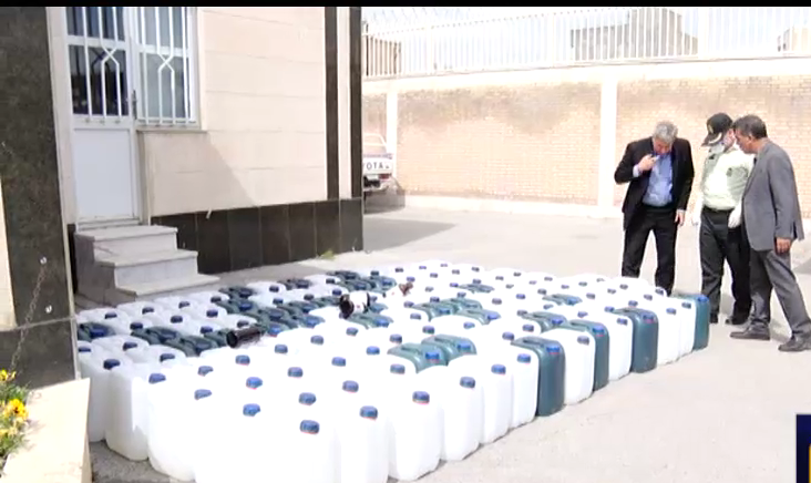 کشف ۲ هزار و ۴۰۰ لیتر الکل سفید قاچاق در کرمانشاه
