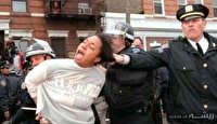 کتک زدن معترضان سرگرمی پلیس آمریکا!