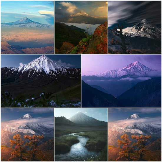تصاویر زیبا از قله‌ی دماوند