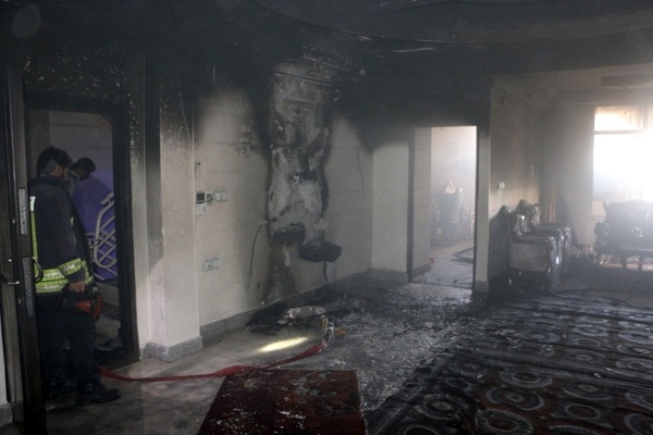 مهار آتش سوزی در منزل مسکونی در اهواز