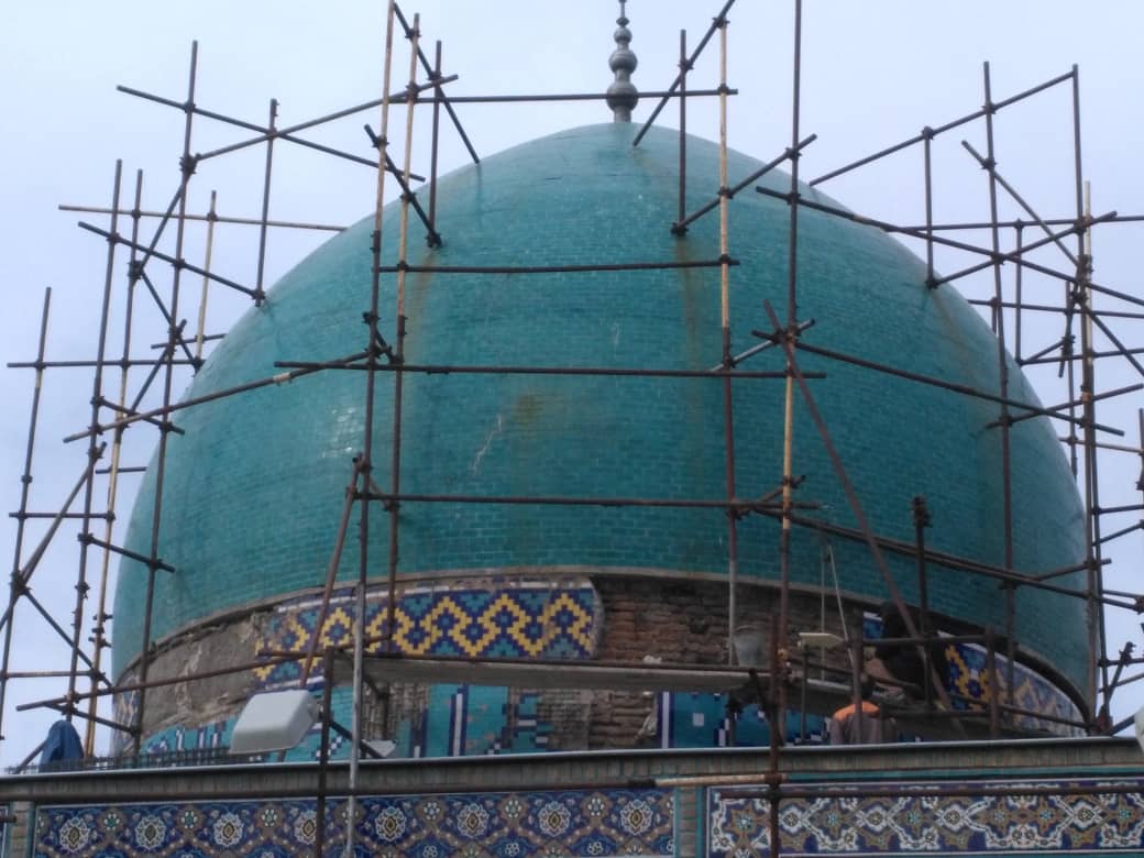 اتمام مرمت بنای تاریخی گنبد سبز مشهد