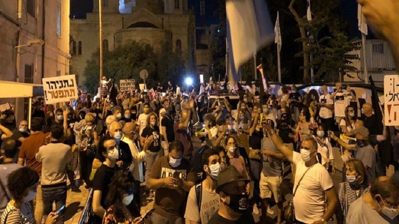 تظاهرات هزاران نفر در سرزمین‌های اشغالی علیه فساد نتانیاهو