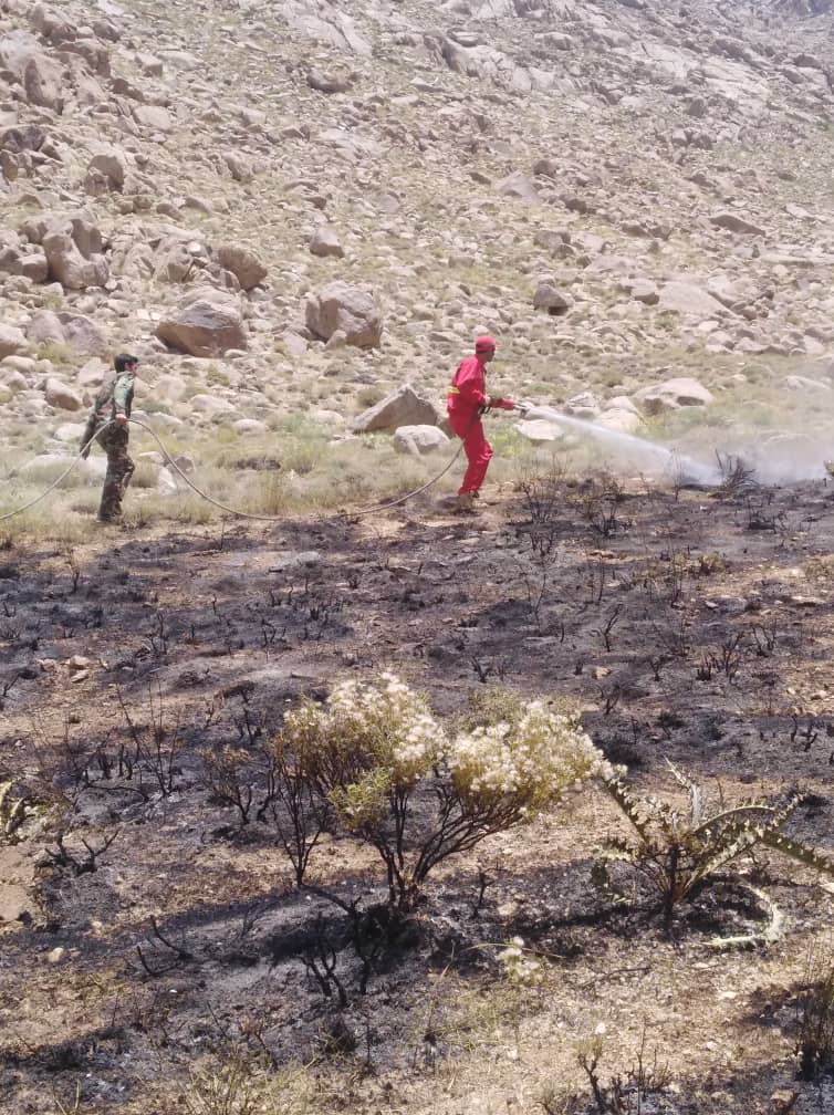 مانور اطفاء حریق در مراتع شهرستان مهریز