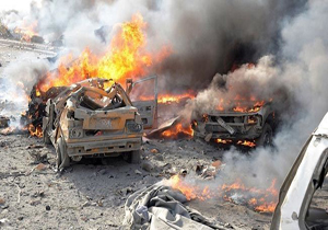 انفجار خودرو بمب گذاری شده مقابل پایگاه نظامی