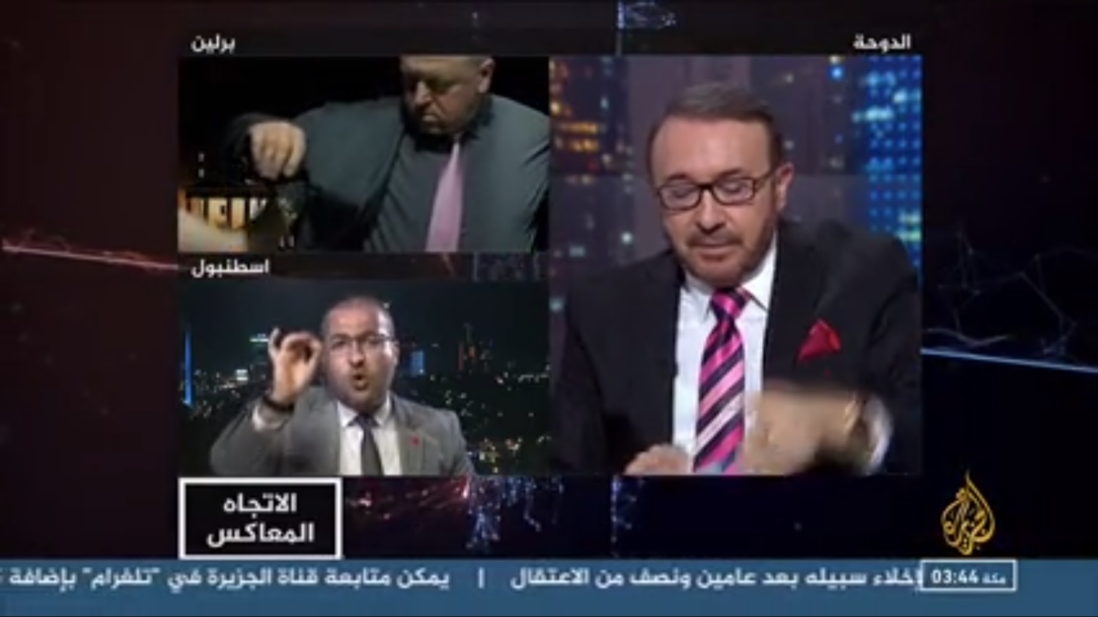 میهمان شبکه الجزیره برنامه جنجالی را نیمه کاره ترک کرد