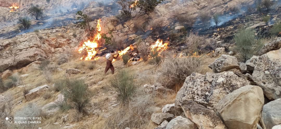 آتش سوزی در مراتع قیروکارزین