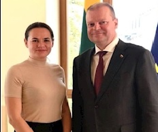 دیدار نخست وزیر لیتوانی با رهبر مخالفان لوکاشنکو