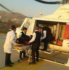امداد هوایی برای انتقال سه مصدوم از میمه به بیمارستان الزهرا اصفهان