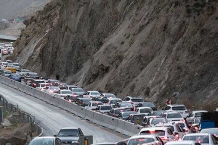 ترافیک سنگین مقطعی در جاده‌های مازندران