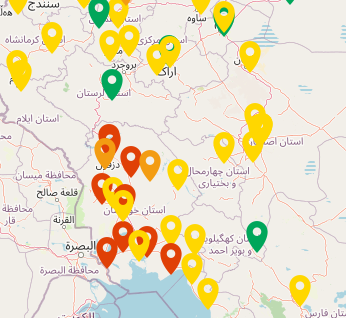 هوای هفت شهر خوزستان ناسالم برای همه گروهها