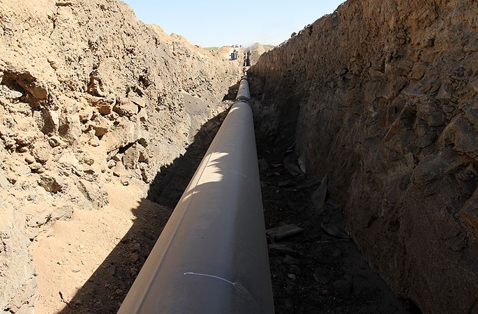 تعویض بخشی از خط لوله گاز شمال غرب شیراز