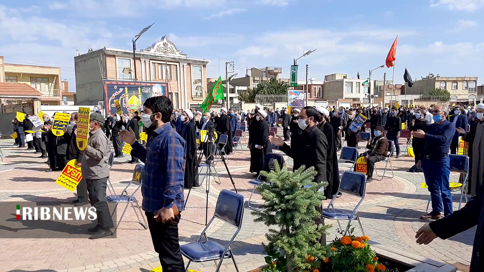 تجمع اعتراض آمیز در اردبیل و محکومیت اقدام موهن نشریه فرانسوی