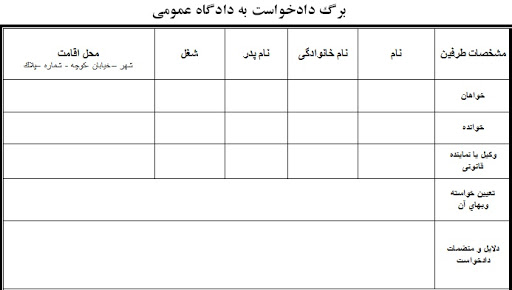 شیوه تنظیم و نگارش یک دادخواست حقوقی