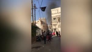 آتش سوزی در منطقه اوزاعی در جنوب بیروت