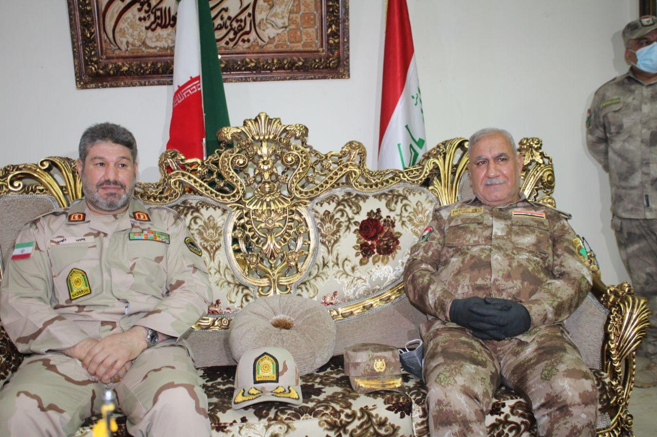 فرماندهان مرزبانی کرمانشاه و منطقه سه عراق با یکدیگر دیدار کردند