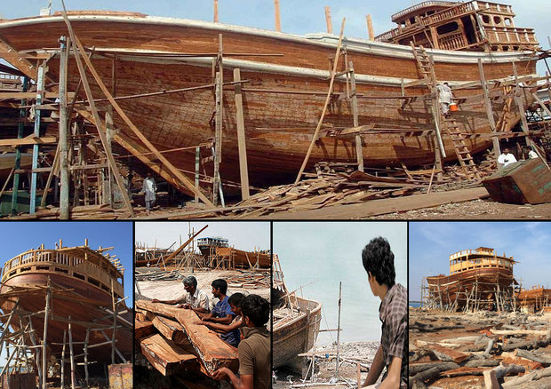 راه اندازی کارگاه لنج و قایق سازی صیادی در بندر لنگه