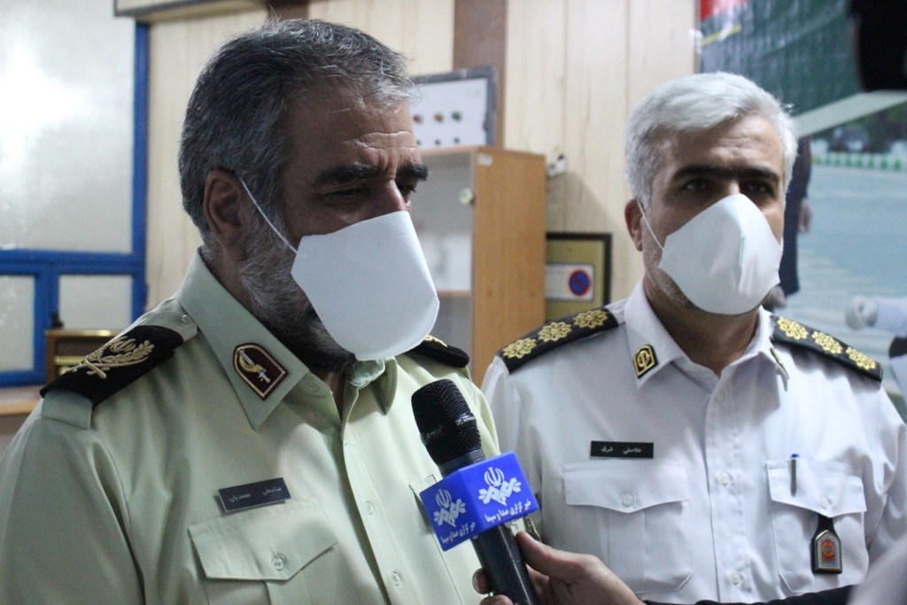 تولید روزانه ۲۰۰۰ ماسک در پلیس راهور البرز