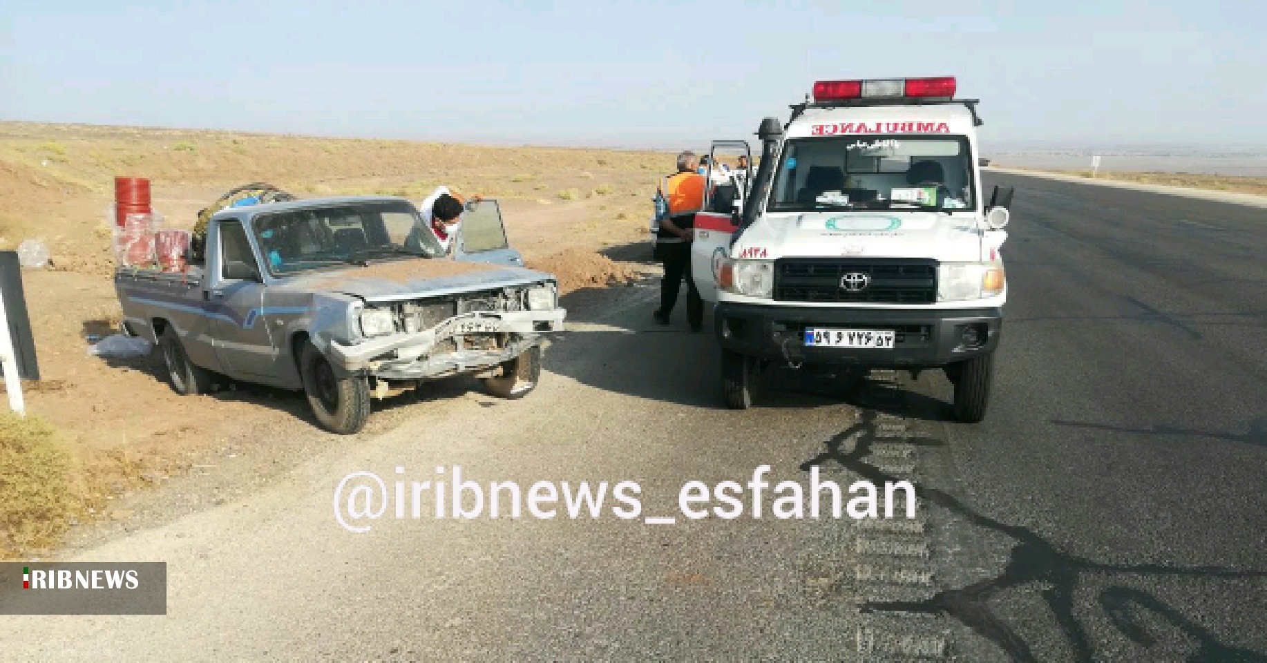 دو مصدوم دردومین حادثه صبح امروز محور بادرود به نطنز