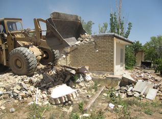 تخریب پنج سازه غیرمجاز در دو روستای ایذه