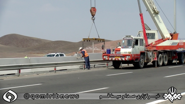 آغاز مرحله چهارم نصب نيوجرسي آزاد راه قم تهران