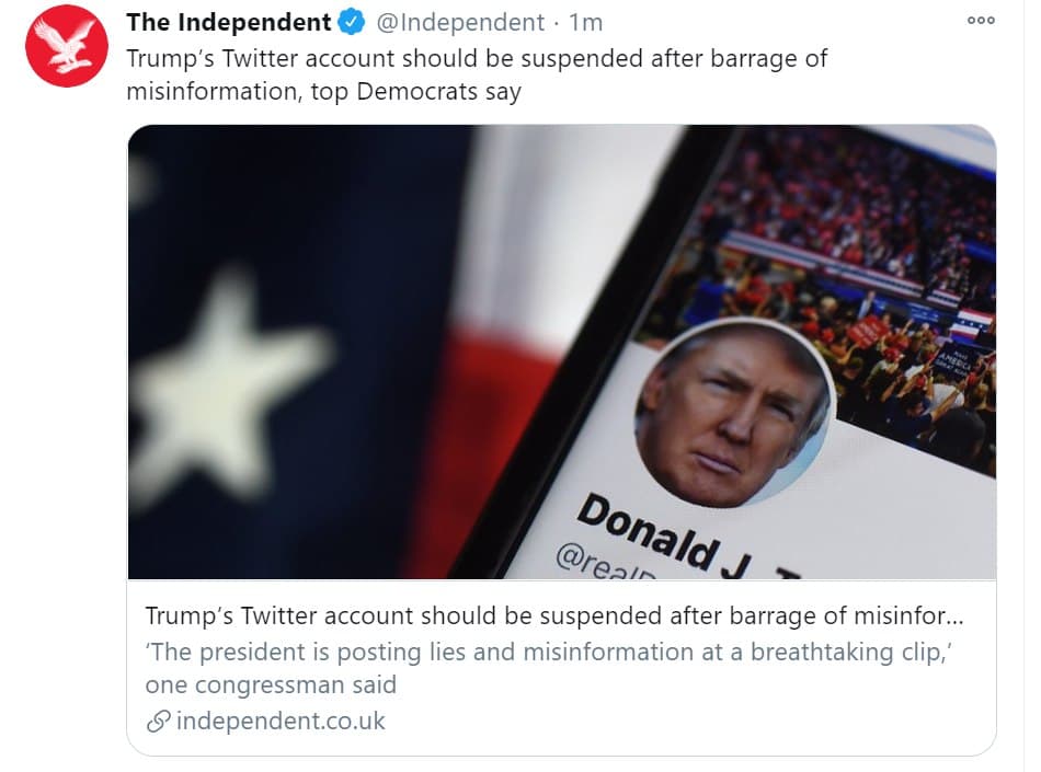 دموکرات‌ها خواهان مسدود شدن توئیتر ترامپ شدند