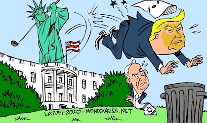 کاریکاتور‌های هنرمند برزیلی درباره انتخابات آمریکا