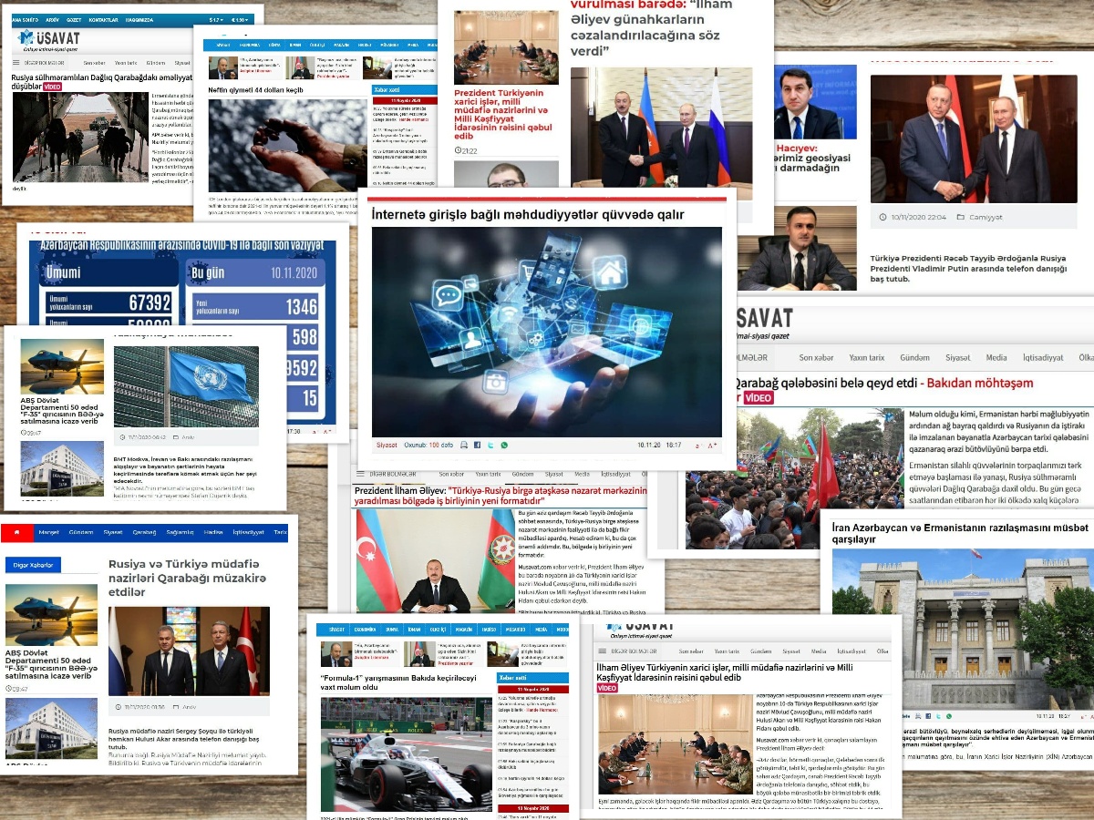 مهمترین عناوین روزنامه‌های باکو