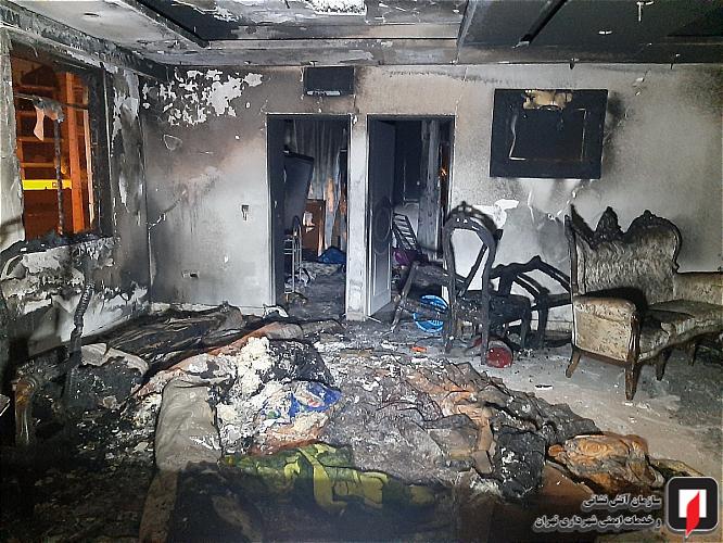 نجات جان کودک ۷ ساله در آتش سوزی ساختمان مسکونی