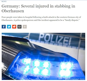 حمله با چاقو در شهر اوبرهاوزن آلمان