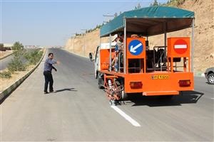 پایان عملیات خط‌کشی جاده بوئین زهرا - ساوه