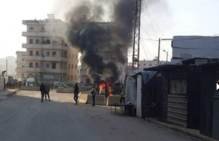 سه زخمی در انفجار مقر نیرو‌های وابسته به ترکیه در عفرین