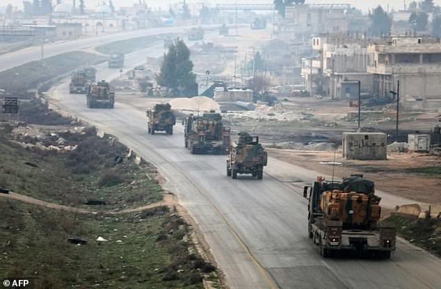 ورود کاروان نظامی ترکیه به حومه جنوبی ادلب